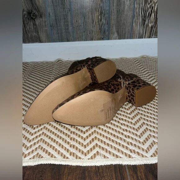 Very G Brown Ankle Boots with hair on hide zip up closure side cheetah print 9.5 - Picture 6 of 6